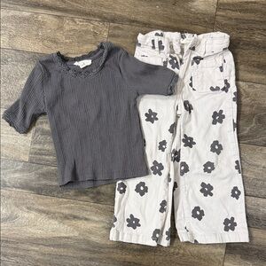 Jessica Simpson Gray and White Kids Matching Set